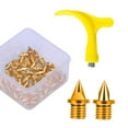 thumbnail image 4 of 50 Uds. Clavos para zapatas de pista con llave de 5mm, de repuesto prácticos y versátiles para zapatas de pista para competición de carreras Oro, 4 of 8