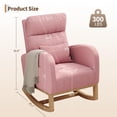 thumbnail image 3 of Yiwa Nursery Rocking Chair with Pillow, Upholstered Accent Rocker for Bedroom or Living Room, 3 of 8