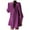 Purples, variant on Midi Bodycon Dresses for Women Casual Fashion Lining Long-Sleeve Round Neck Dress with Metal Buttons New T-Shirt Dresses Black Xxl