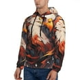 thumbnail image 3 of Pofeuu Colorful Abstract Eagle Print Mens Casual Hooded Collar Drawstring Hoodies Pullover Sweatshirts Casual Long Sleeve Shirts-X-Large, 3 of 7