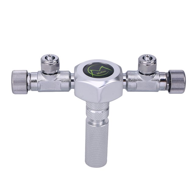 Conectores de colector 2 en 1, conector de CO2, tubería metálica en línea para acuario.