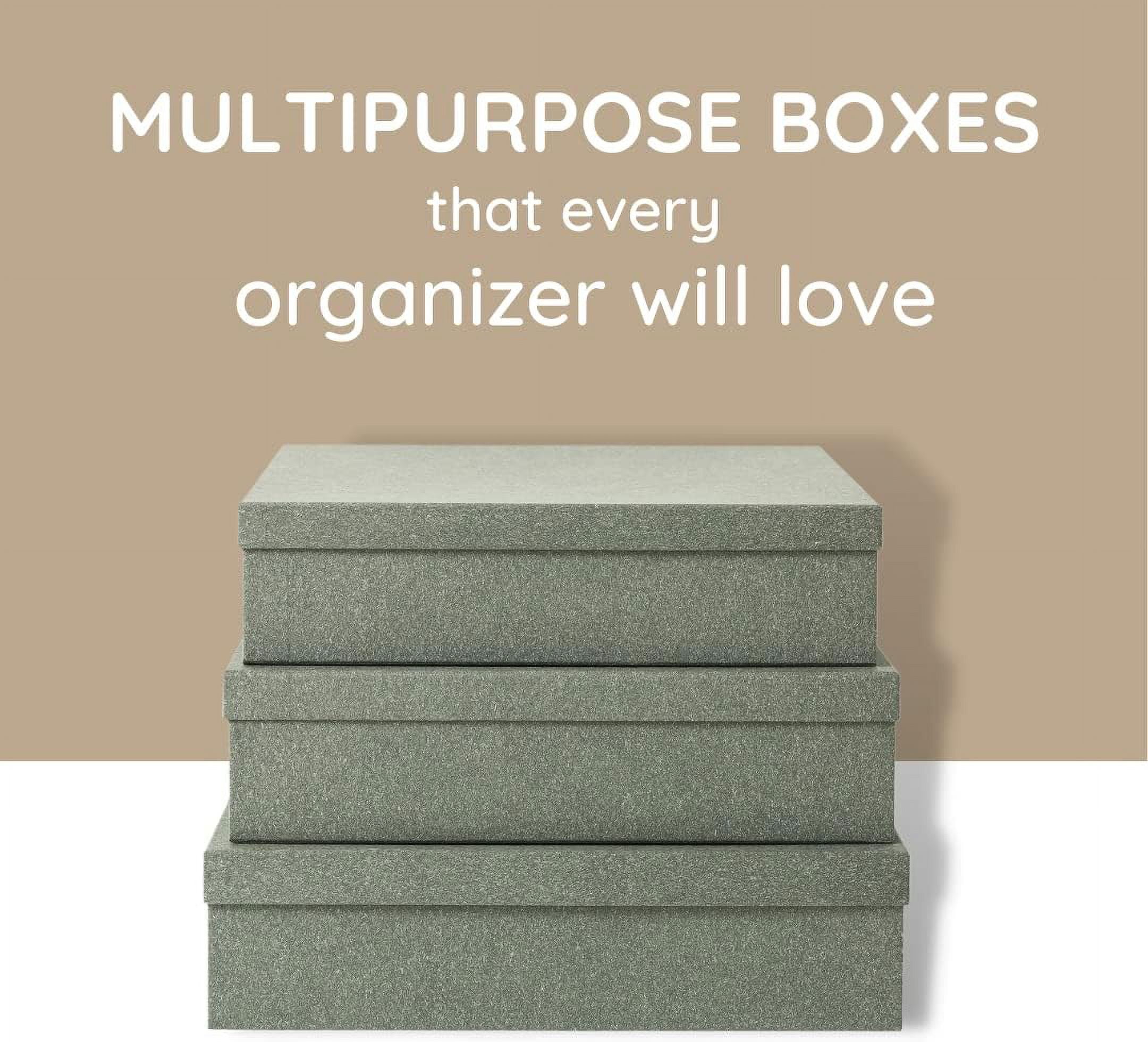 Decorative Storage Boxes with Lids, Paper Storage Box Set for Keepsakes and Photos, Decorative Boxes for Home Decor, Stationery, Office Organizers