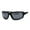 Matte Black, variant on Xloop Mens Rectangle Warp Around Plastic Sport Sunglasses Silver Blue Mirror