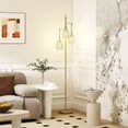 thumbnail image 2 of HOMCOM Industrial Floor Lamp with 3 Hanging Wire Lampshades for Living Room, 2 of 10