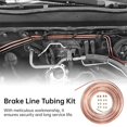 thumbnail image 3 of Brake Line Tubing Kit, 25ft Zinc-Coated Copper Brake Pipe, 3/16" Tubing Coil Roll with 16 Assorted Fittings, Non-Magnetic Automotive Replacement Brake Line, 3 of 6