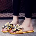 thumbnail image 4 of Anuirheih Slip on Sandals Women,Women Beach Breathable Bowknot Sandals Home Slipper Flip-Flops Flat Shoes(Yellow), 4 of 6