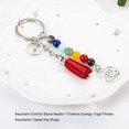 thumbnail image 3 of Sonducket LLavero de cuentas de piedra de colores, colgante de Fitness a la moda, colgante de loto, cadenas de borlas, joyería para mujer, accesorios para Accesorios de disfraces Sonducket AP012048-00, 3 of 6