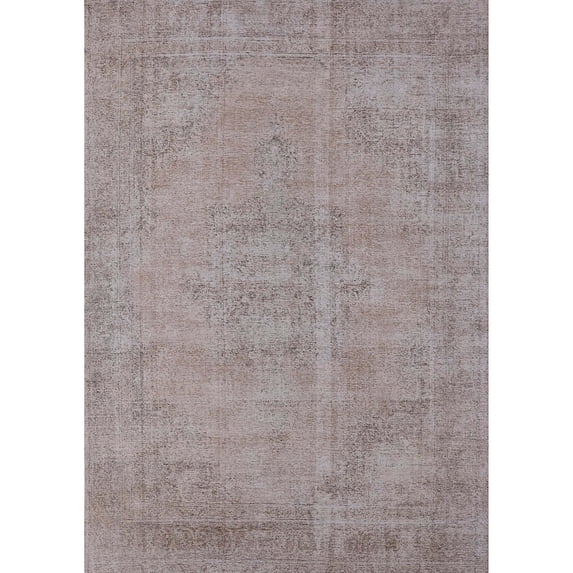 Ahgly Company Indoor Rectangle Mid-Century Modern Rose Purple Oriental Area Rugs, Swatch Sample