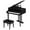 Black, variant on HOMCOM Piano Moderne pour Enfants, 30 Touches, Ensemble de 2, Mini Jouet pour Enfant, Rose