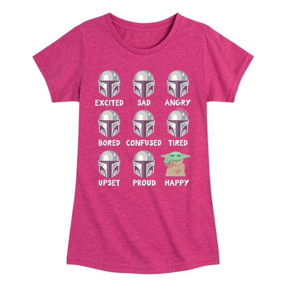 The Mandalorian - Mandalorian Moods - Youth Girls Short Sleeve T-Shirt
