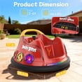 thumbnail image 4 of TOKTOO 12V Ride on Bumper Car, Licensed Angry Birds Electric Bumper Car for Kids, Ride on Toys Baby Bumper Toddler Car with Remote, Gift for Boys Girls Aged 1.5+, Red, 4 of 9
