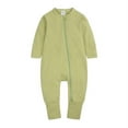 thumbnail image 2 of Girls Boys Baby Romper Suit Long Sleeve Zipper Patchwork Casual Newborn Spring and Autumn Romper 3-24M, 2 of 5