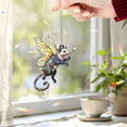 thumbnail image 3 of Lotusprinthandmade Fairy Opossum Custom Shape Star Hologram Ornament 6in, Opossum Lovers Ornament, opossum holographic decor, 3 of 5