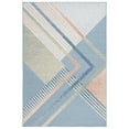 thumbnail image 2 of SAFAVIEH Sarasota Alton Geometric Indoor/Outdoor Area Rug, Blue/Light Green, 6'7" x 6'7" Round, 2 of 6