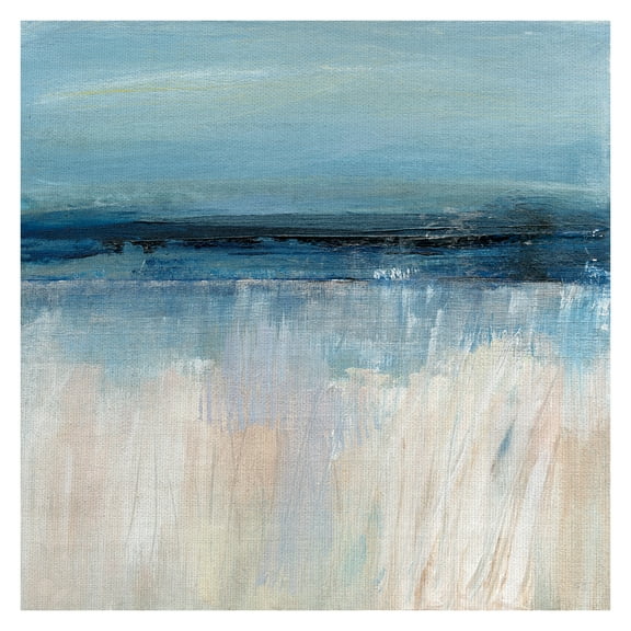 Masterpiece Art Gallery On the Severn I Blue Abstract By Susan Jill Canvas Art Print 30" x 30"