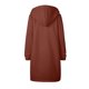 thumbnail image 3 of ICHUANYI Clearance Women's Solid Color Jacket Thickening And Fleece And Winter Casual Zipper Long Sleeve Pocket Hooded Long Sweater(Brown, XL) ICHUANYI WER2023081206446, 3 of 7