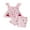 Pink, variant on Spewahor Toddler Baby Girls Summer Outfits 3 6 12 18 24 Months 2T 3T 4T Fashionable Cherry Print Flying Sleeve Square Neck Tops and Shorts Set