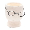 thumbnail image 1 of 4" Textured Stone Face Planter With Glasses, 1 of 3