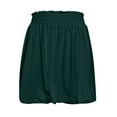 thumbnail image 5 of Gbsyewxs Womens Skirts Mini Skirt High Elastic Waist Solid Color Soft Elegant Summer Women'S Skirts Dark Green, 5 of 5