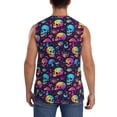 thumbnail image 4 of Uemuo mushroom Skull star Pattern Men's Sleeveless T-Shirt,Muscle Athletic Tank Top, Moisture-wicking Quick-dry Breathable Classic Tee Top for Gym Run Outdoor Sports-XX-Large, 4 of 8