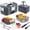 grey, variant on Electric Lunch Box Food Heater, Upgrade 100W High Power Portable Food Warmer, Heated Lunch Box for Adults Car/Home with 2L Removable Stainless Steel Container, 12V/24V/110V/220V,Grey