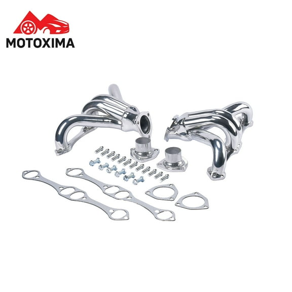 Ceramic Coated Exhaust Headers for Small Block Chevy V8 283–350 Classic Car / Hot Rod – Hugger Style Performance Upgrade