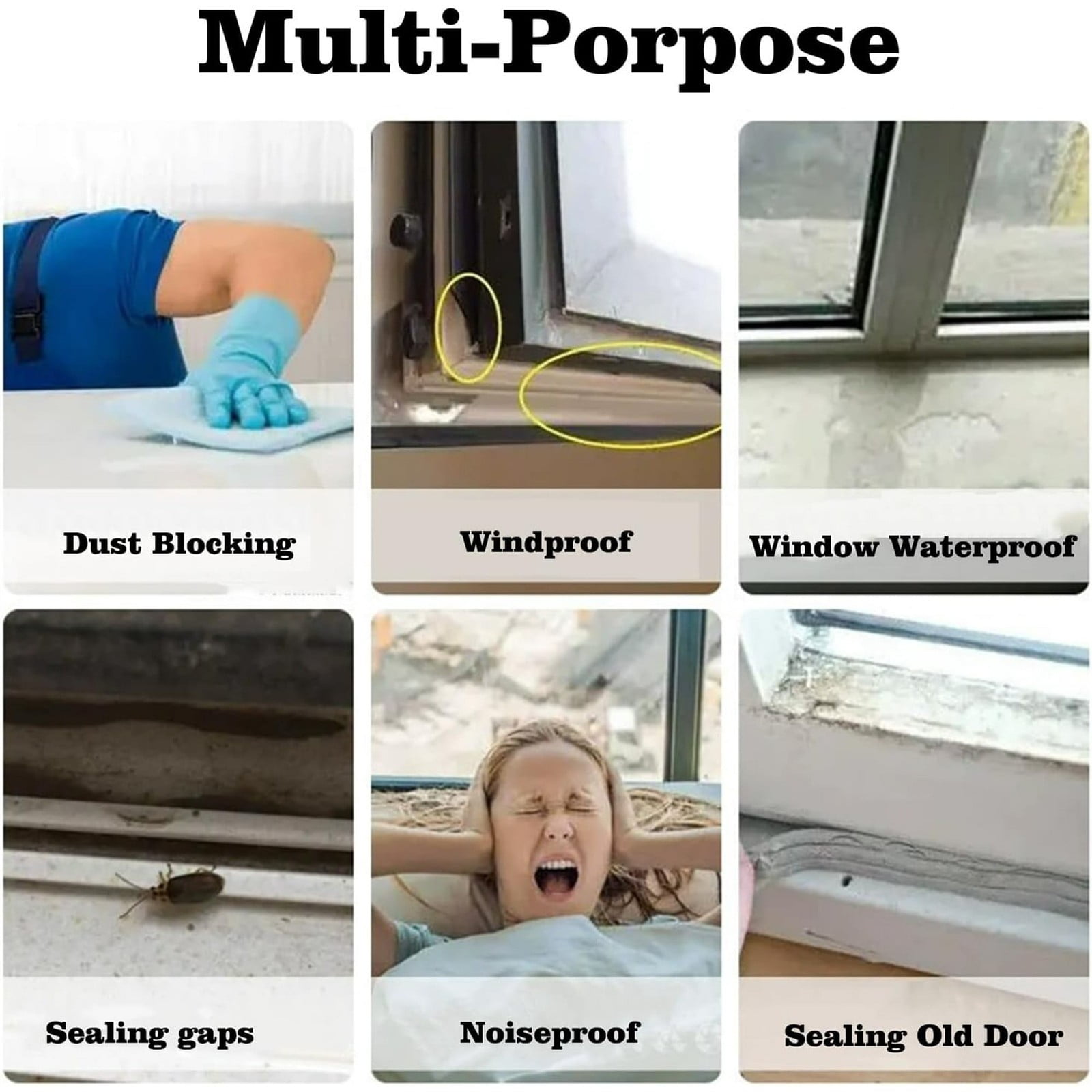 1x Waterproof Window Weather Sealing Tape,No Residue Window Insulation for Winter,Weather Resistant,Airtight Insulation Tape That Blocks Drafts,Ideal for Winter Seal & Summer Cold Air Loss Prevention