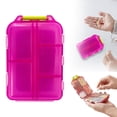 thumbnail image 2 of Travel Organizer Case,Mini Organizer Storage with 10-Compartment,Portable Container,Double-Layer Plastic Organizer with Sealed Lids,Small Item Container for Carry Storage Organizer,(Pink,2.4x3.7 in), 2 of 9