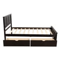thumbnail image 6 of Platform Twin Size Frame Bed, Twin Daybed And Trundle Frame Set, Daybed And Roll Out Trundle, Platform Storage Bed 1 Drawers /2 Drawers With Wheels, For Bedroom, 6 of 9