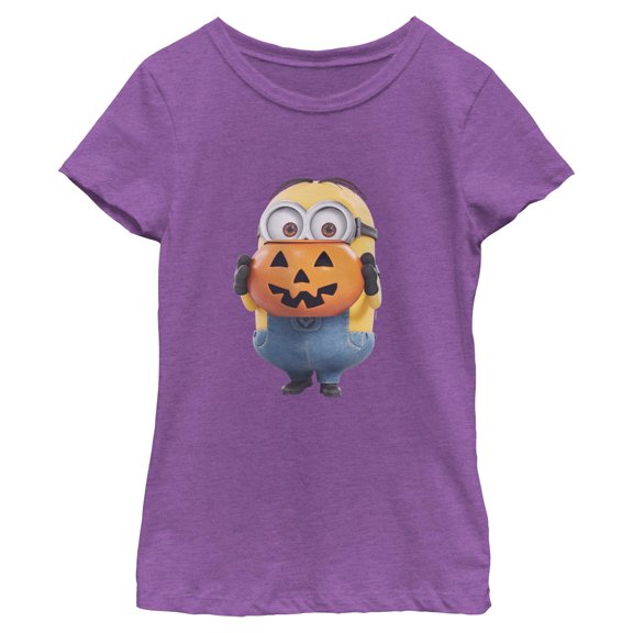 Girls Despicable Me Dave Trick or Treat Pumpkin Bucket T Shirt