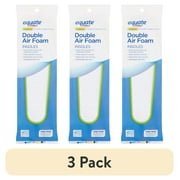 (3 pack) Equate Double Air Foam Insoles for Improved Comfort and Ventilation, One Size, 1 Pair (Adult - Unisex)