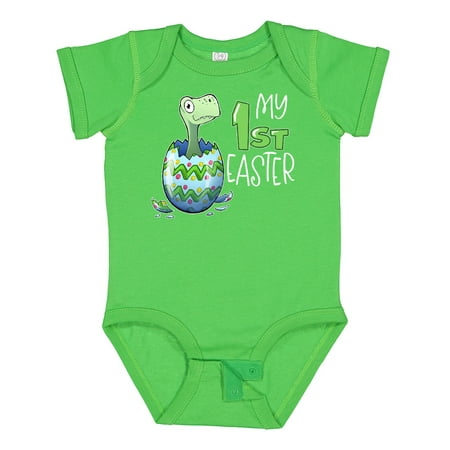 

Inktastic My 1st Easter Dinosaur Hatching Easter Egg Gift Baby Boy or Baby Girl Bodysuit