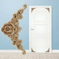 thumbnail image 7 of LAMIRO 4Pcs Wooden Carved Corner Onlay Applique Furniture Mouldings Decal Decor, 7 of 7