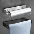 thumbnail image 2 of Paper Towel Holder Support for Kitchen Paper Holder Stainless Steel Paper Towel Dispenser Unroller Paper Towel Holder Wall-Mounted Kitchen Roll Holder,, 2 of 5