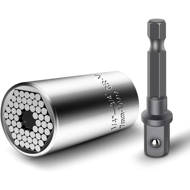 Llave de vaso universal de 719 mm 2 piezas Llave de carraca universal Juego de llaves de vaso multifunción Herramienta de reparación Juego de llaves de vaso multifunción Adaptador para la esquí esquí Gafas de esquí