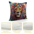 thumbnail image 4 of COMIO  Lion Throw Pillow Covers Set of Soft Safari Print Throw Pillowcases for 3D Wild Animal Pattern Pillow Cases Cushion Covers Wildlife Style Decor Colorful Cushion Cases Room Decor, 4 of 5