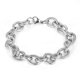 thumbnail image 1 of Pulsera de acero y titanio entrelazada con eslabones en forma de O y grano en espiral, 1 of 1