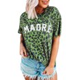 thumbnail image 2 of Cross-Border   European And American Spring/Summer New Women's Blouse  Madre Leopard Print Round Neck Short Sleeve T-Shirt For Women, 2 of 3