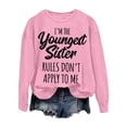 thumbnail image 4 of XINXIAOO Women Sweatshirts Long Sleeve Sweatshirt Pullover Sweatshirt Pink Crewneck Sweatshirts Fall Winter Clothes for Women Women's Clothes, 4 of 5