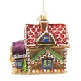 thumbnail image 2 of Huras Family Gingerbread House W/ Icing Roof - 1 Glass Ornament 5.25 Inch, Glass - Ornament Gumdrop Candy Cane S678, 2 of 3