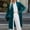 Cyan, variant on Women's Fashionable and Elegant Lapel Long-sleeved Single-breasted Long Coat Black L