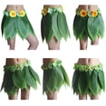 thumbnail image 3 of MIASHUI Adult Artificial Leaf Grass Skirt Beach Party Decoration Dress Green S&nbsp;Green Skirt&nbsp;For Women Green,S, 3 of 3