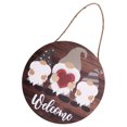 thumbnail image 1 of Wooden Gnome Welcome Card, Comfortable To Touch Exquisite Workmanship Gnome Wood Hanging Sign Lightweight Wide Applicability  For Household, 1 of 8