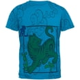 thumbnail image 1 of Chinese New Year Tiger All Over Sapphire Blue Adult T-Shirt - X-Large, 1 of 1