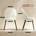 thumbnail image 3 of HOMCOM Set of 4 Modern Dining Chairs for Living Room, Cream White, 3 of 10