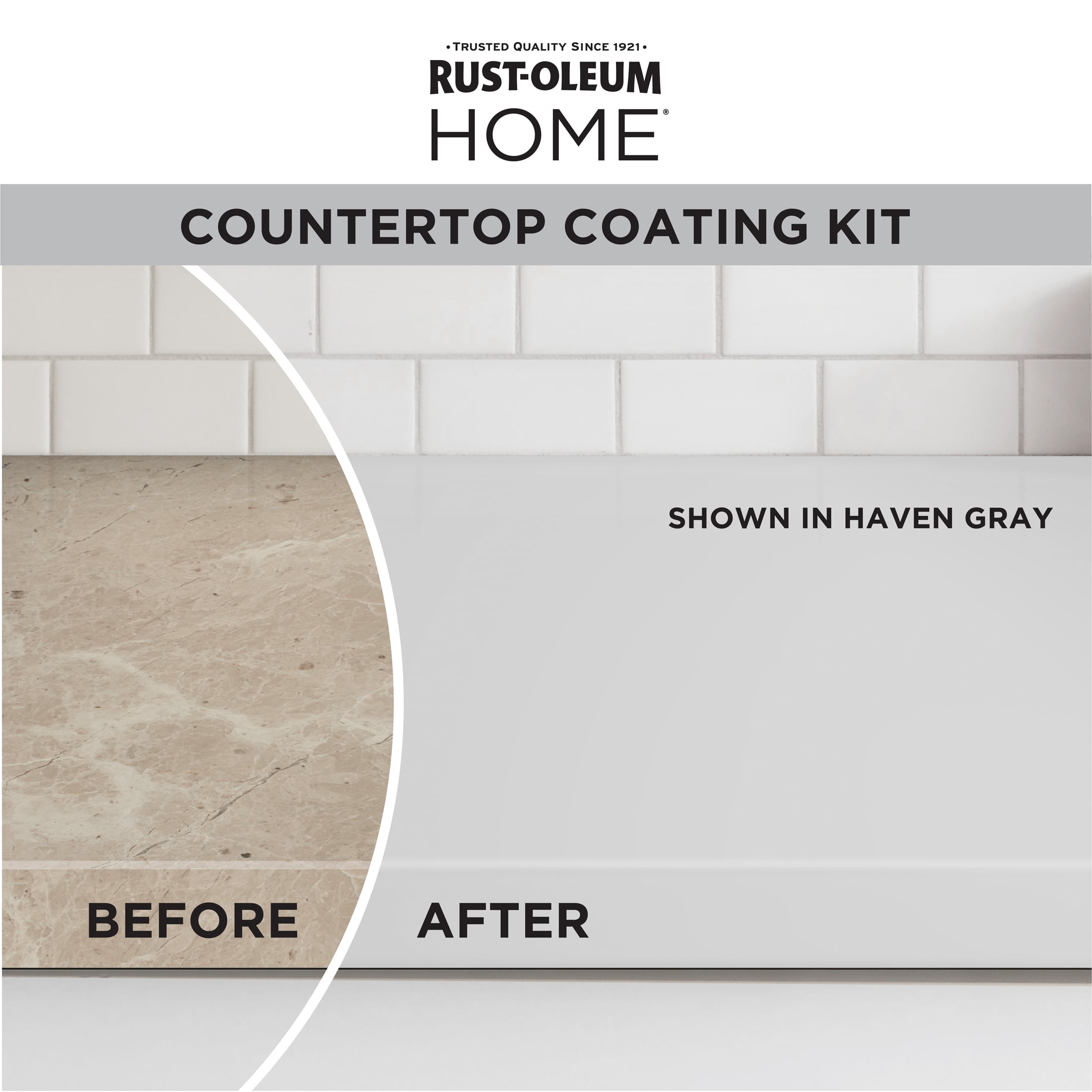 Haven Gray, Rust-Oleum HOME Countertop Satin Coating Kit-38496209T, Quart