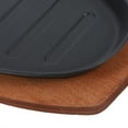thumbnail image 4 of 1 Set Steak Plate Iron Grill Fish Plate with Wooden Tray for Home Restaurant, 4 of 8