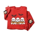 thumbnail image 6 of Enjoytime Womens Crewneck Sweatshirt Halloween Cute Ghost Graphic Long Sleeve Oversized Sweatshirts Fall Fashion Vintage Pullover Tops, 6 of 7