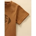 thumbnail image 6 of Toddler Baby Summer Clothes 2 Pcs Set, Short Sleeve Letter Print T-shirt + Rugby Pattern Shorts, 6 of 10