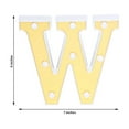 thumbnail image 3 of Efavormart 6" 3D Gold Marquee Letters 5 LED Light Up Letters Warm White LED Letter Lights - W, 3 of 11